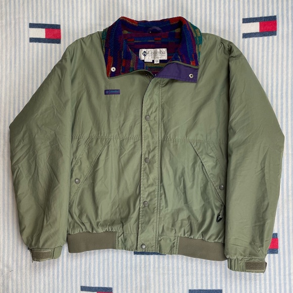 Columbia Other - Vintage Columbia Fleece Lined Full Zip Up snap button Jacket